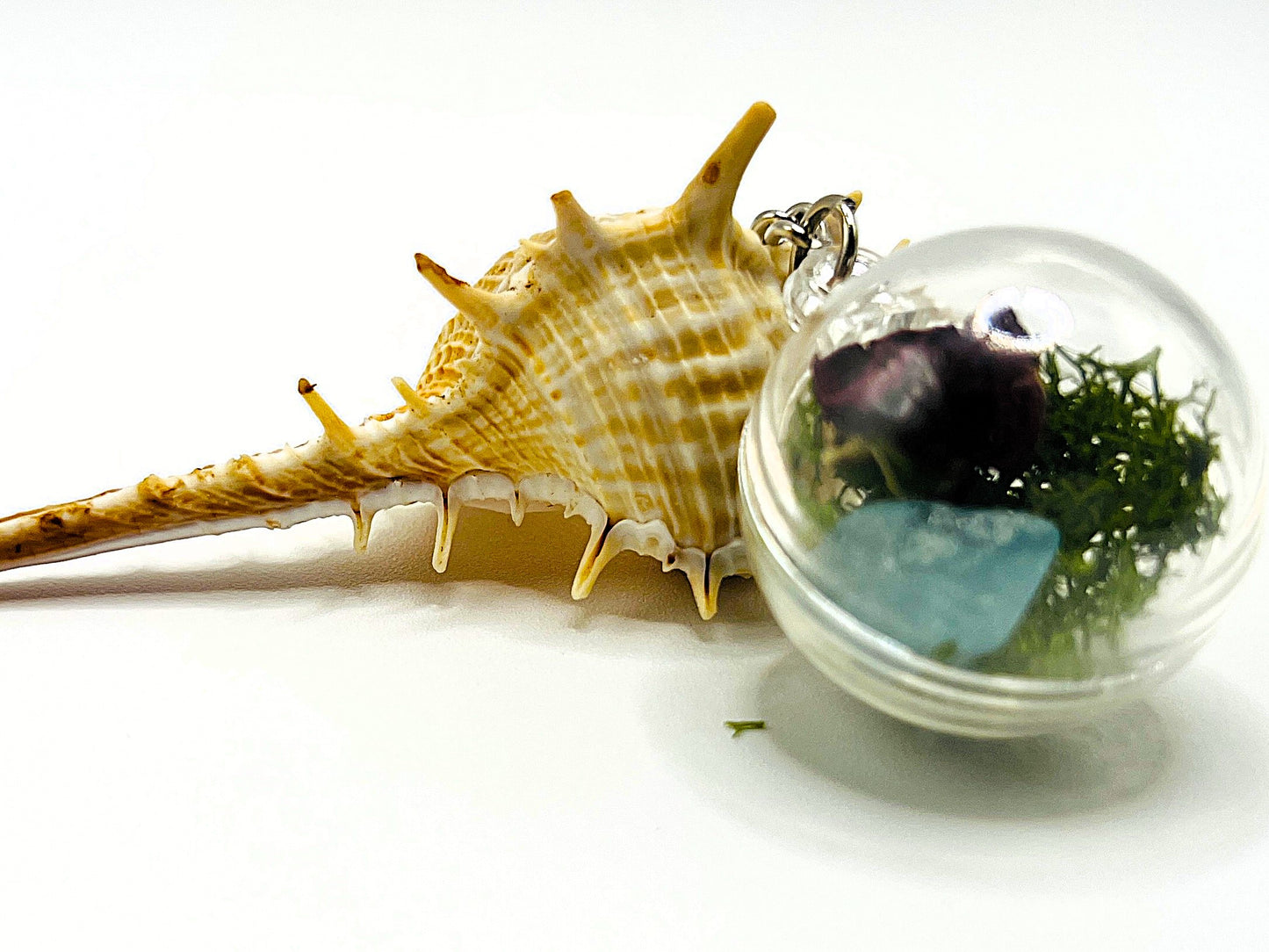 Aquamarine Terrarium Keychain