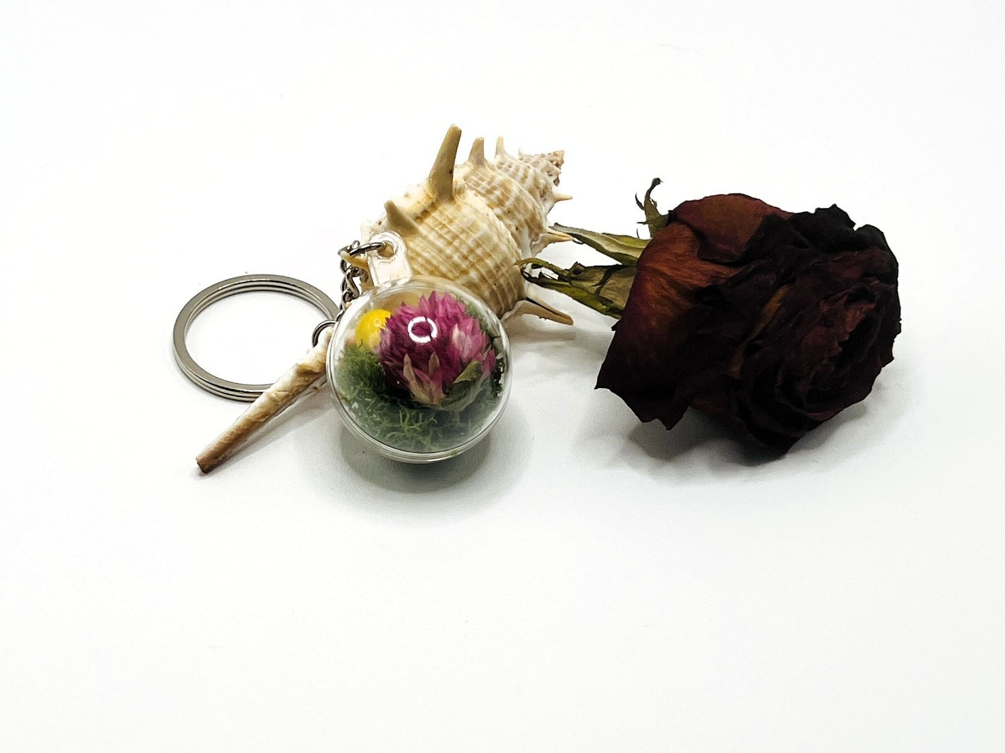 Floral Lucky Ducky Terrarium Keychain