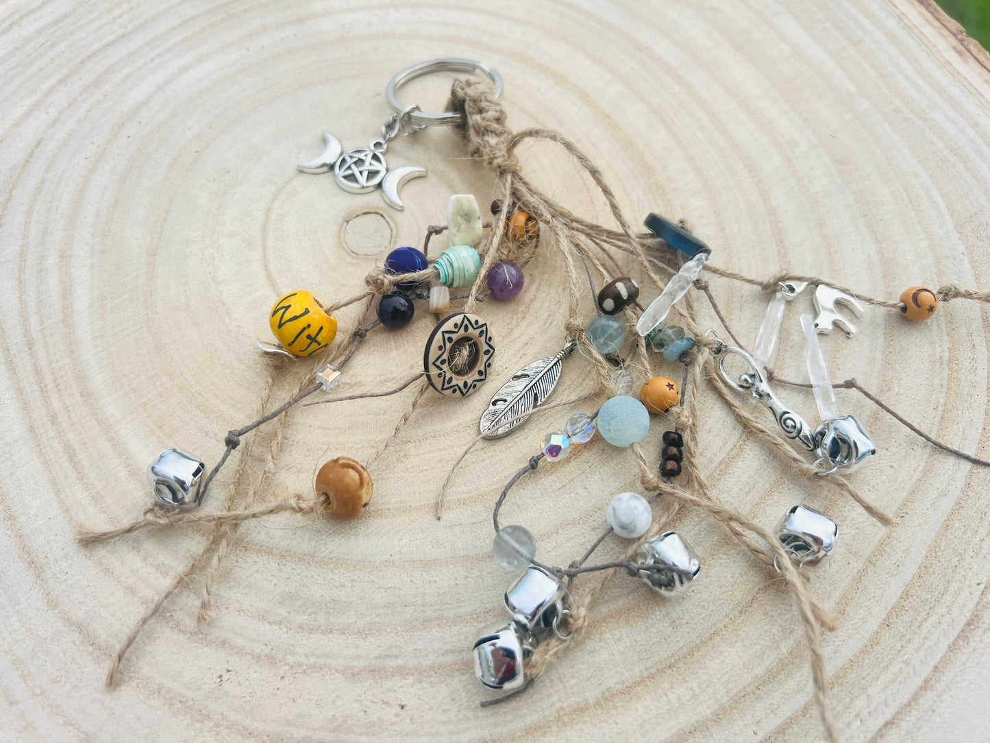 Pagan Accessories - Miniature Witch Bells Protection Keychain