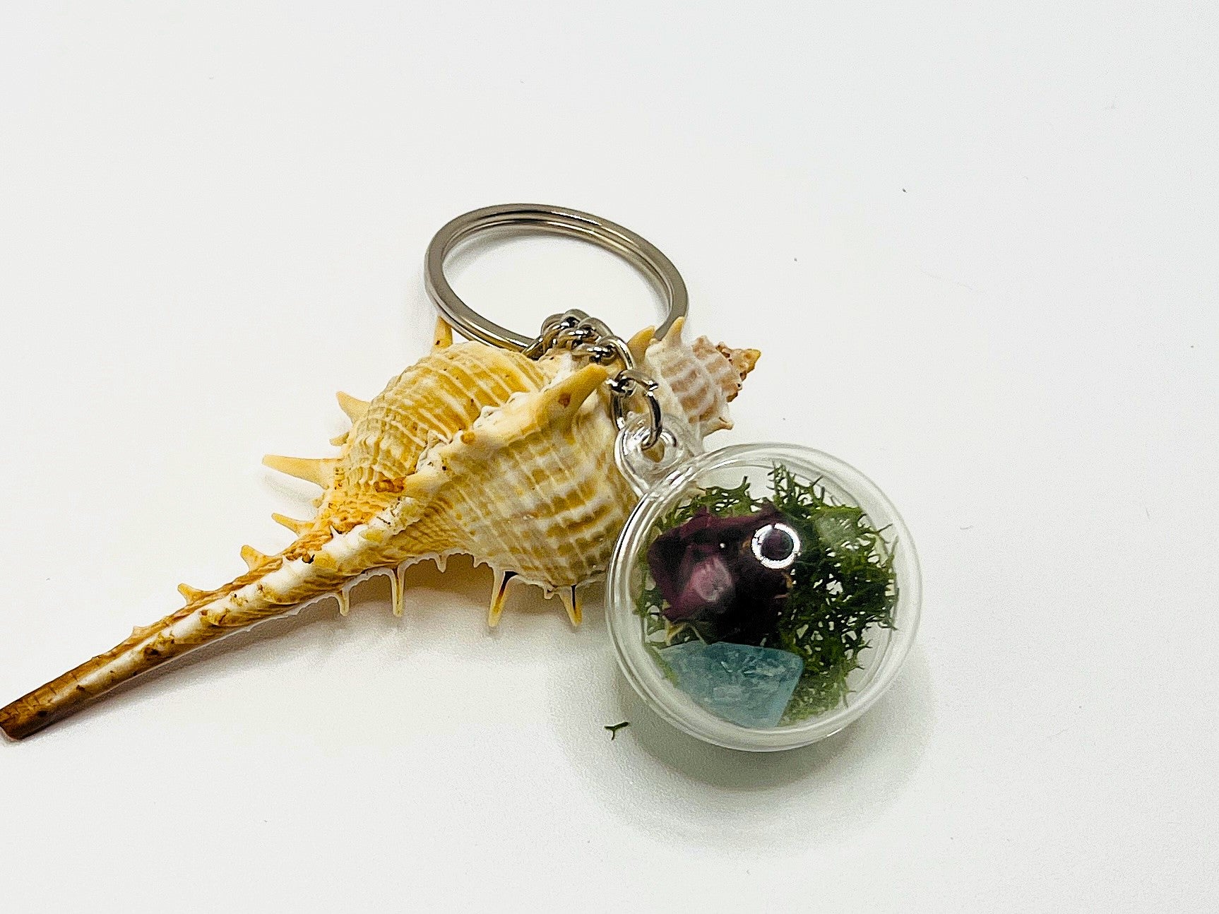Aquamarine Terrarium Keychain