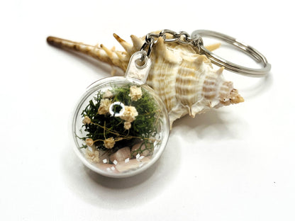 Baby's Breath Terrarium Keychain