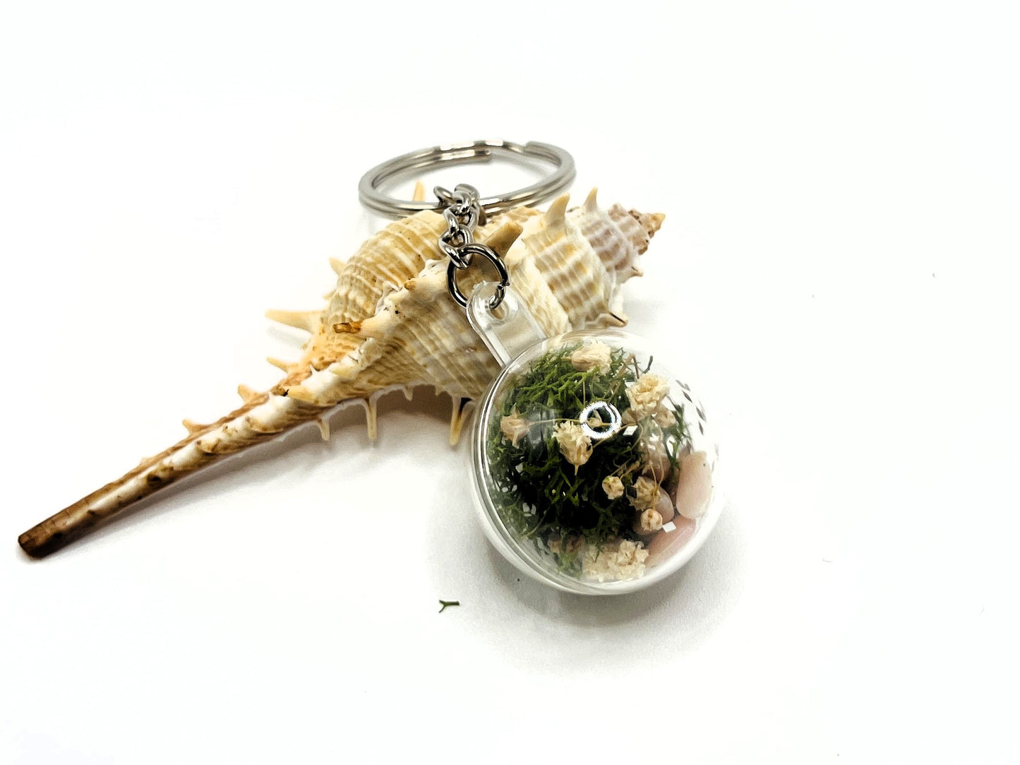 Baby's Breath Terrarium Keychain