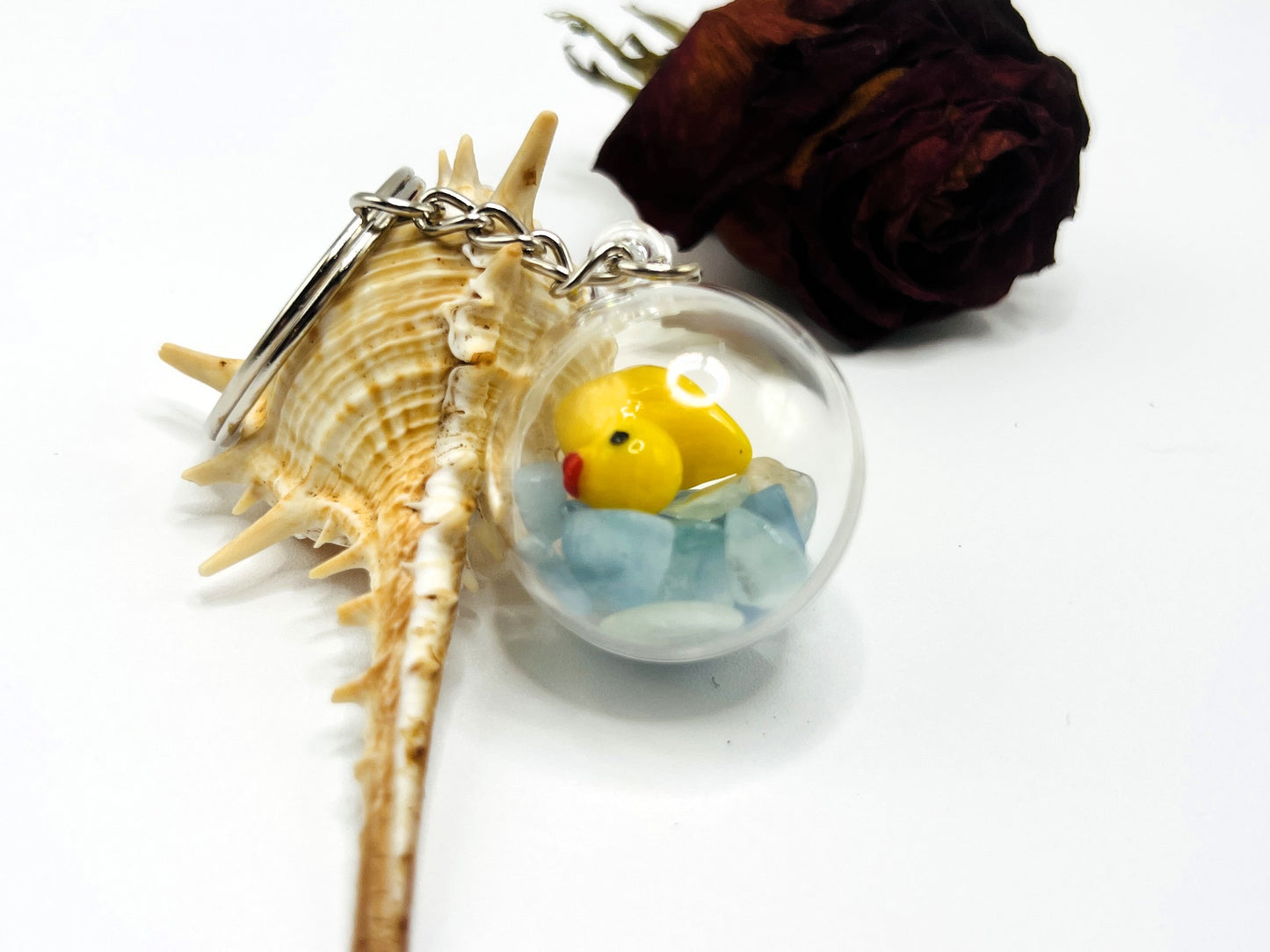 Aquamarine Lucky Ducky Keychain