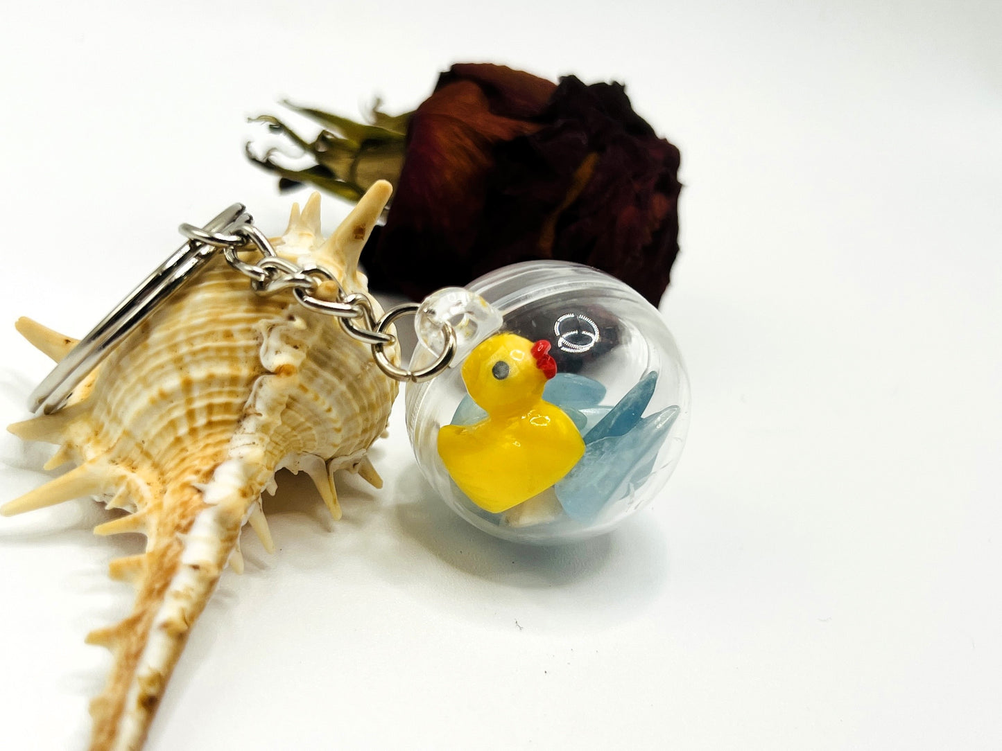 Aquamarine Lucky Ducky Keychain