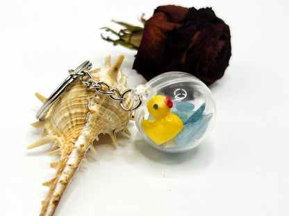 Aquamarine Lucky Ducky Keychain