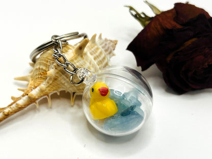 Aquamarine Lucky Ducky Keychain