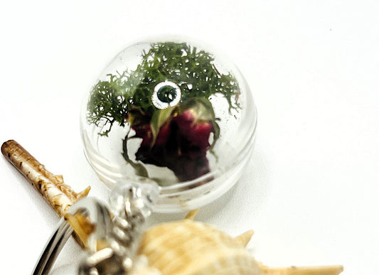 Simple Floral Terrarium Keychain