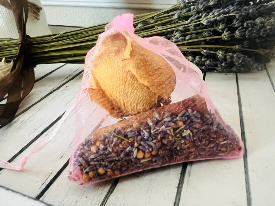 Enigmatic Pink Herbal Sachet: A Pagan-Inspired Aromatic Blend